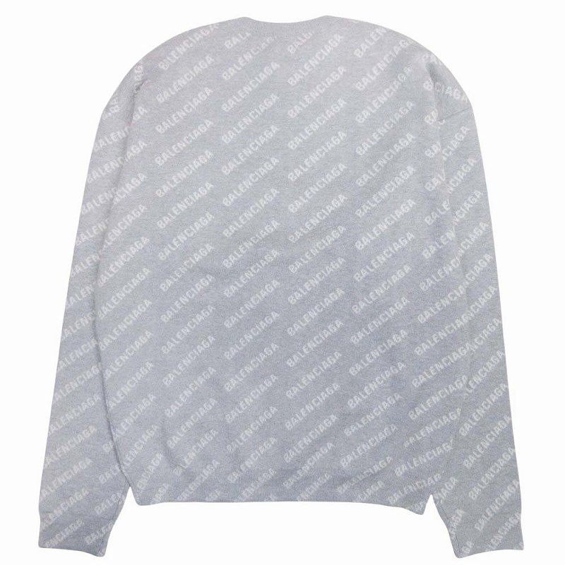 22aw Balenciaga Wardrobe Balenciaga Wardrobe Multi-Logo Allover Round Knit