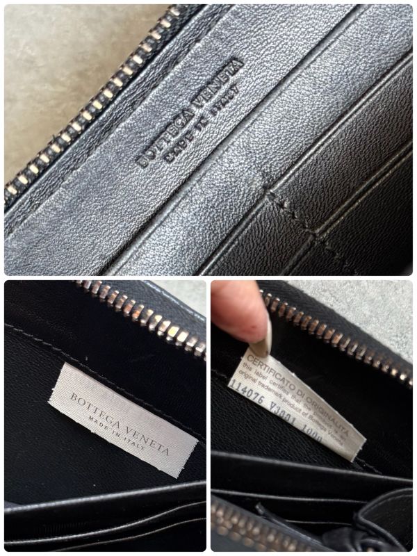 Ultra Bottega Veneta Intrecciato Round Zipper Long Wallet Embossed Leather