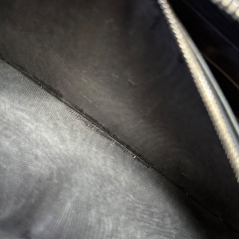 Bottega Veneta Round Zipper Long Wallet Black Intrecciato Stitching Leather