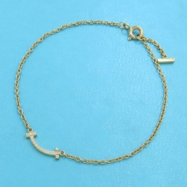 Tiffany & Co T Smile Diamond Bracelet Mini