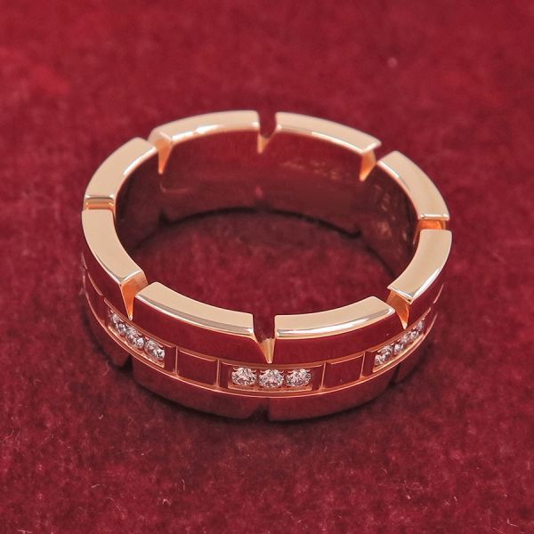 Cartier Tank Francaise Ring Sm Half Diamond #51 (size 10.5 Approx) [none Fee