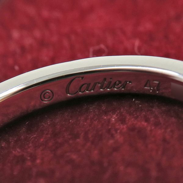 Cartier Ballerina Wedding Ring Pave Diamond #47 (size Near 6.5) [none Fee Gift