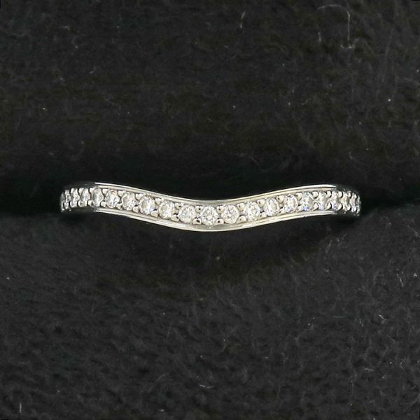 Cartier Ballerina Wedding Ring Pave Diamond #47 (size Near 6.5) [none Fee Gift