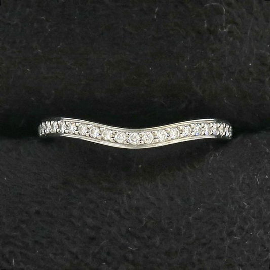 Cartier Ballerina Wedding Ring Pave Diamond #47 (size Near 6.5) [none Fee Gift