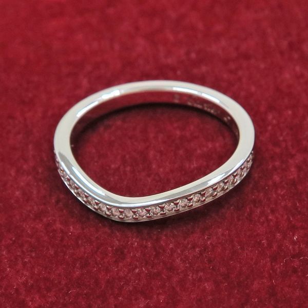 Cartier Ballerina Wedding Ring Pave Diamond #47 (size Near 6.5) [none Fee Gift