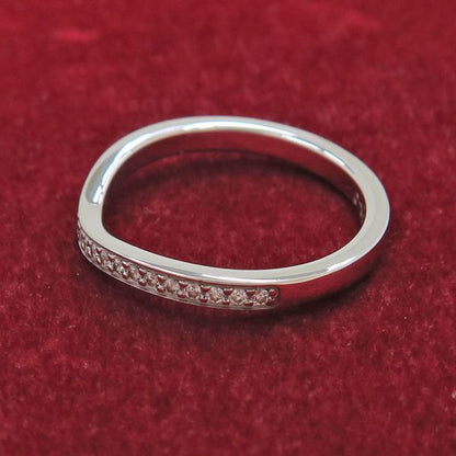 Cartier Ballerina Wedding Ring Pave Diamond #47 (size Near 6.5) [none Fee Gift