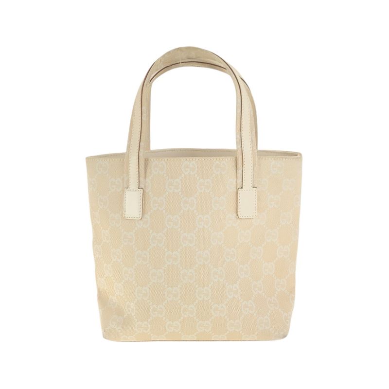 Gucci Beige Ivory GG Canvas 002.1079 Tote Handbag Ladies 506406