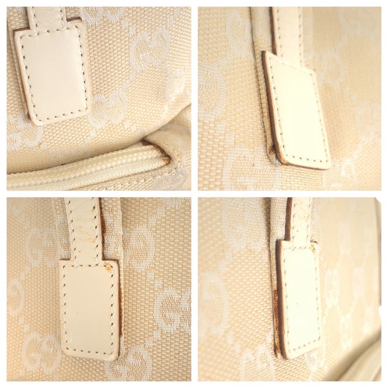Gucci Beige Ivory GG Canvas 002.1079 Tote Handbag Ladies 506406