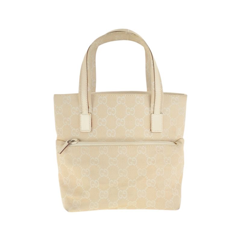 Gucci Beige Ivory GG Canvas 002.1079 Tote Handbag Ladies 506406