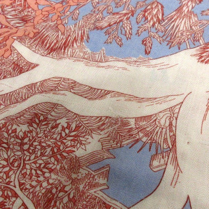 Hermes Shawl - Ivory X Bordeaux X Multi Retour a LA Nature Cashmere Silk