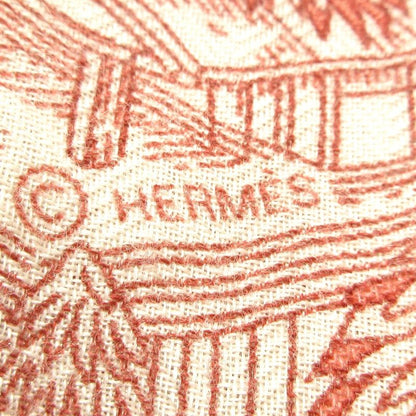 Hermes Shawl - Ivory X Bordeaux X Multi Retour a LA Nature Cashmere Silk