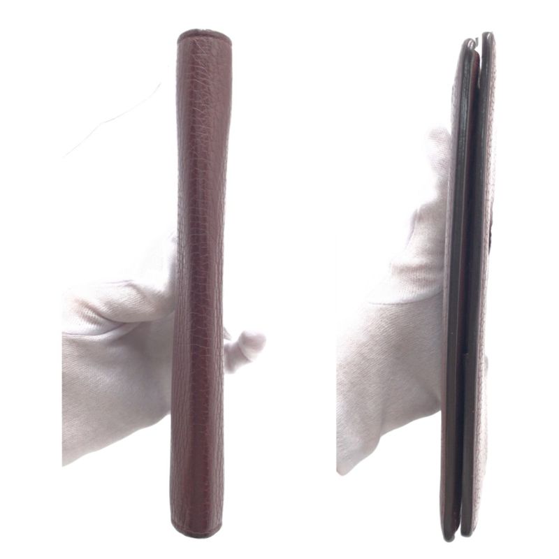 Louis Vuitton Taurillon Portefeuille Brazza Brown Silver Hardware Leather