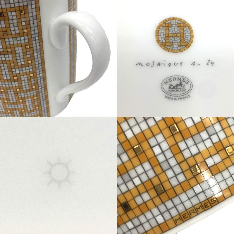 Unused Hermes Mug Mosaic van Cattle Mosaic 24 Aq5982