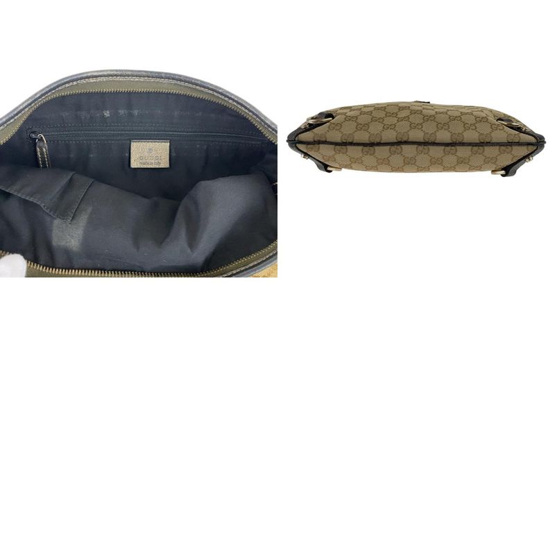 Gucci Abby GG Pattern Beige Brown Gold Hardware GG Canvas Leather 131326