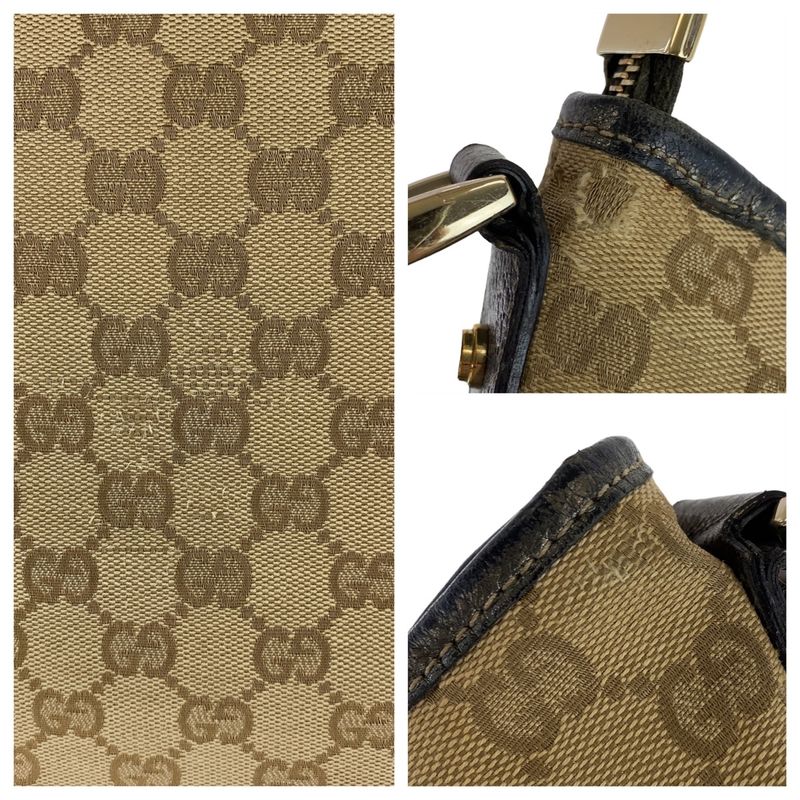 Gucci Abby GG Pattern Beige Brown Gold Hardware GG Canvas Leather 131326