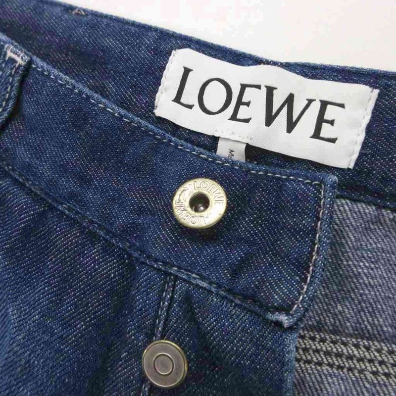 Loewe Fisherman Denim Pants Damaged Rolled Up Cropped 44 Blue Uo Aa