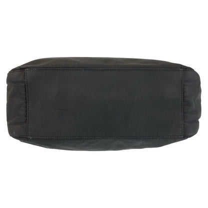 Prada Tessuto Triangle Logo Plate Black Silver Hardware Nylon Tote Bag Shoulder