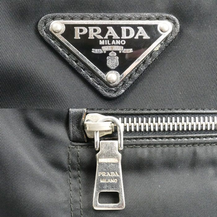 Prada Shoulder Bag Black Bt0715 Unisex Pre-Owned