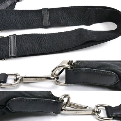 Prada Shoulder Bag Black Bt0715 Unisex Pre-Owned