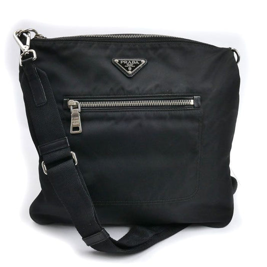 Prada Shoulder Bag Black Bt0715 Unisex Pre-Owned