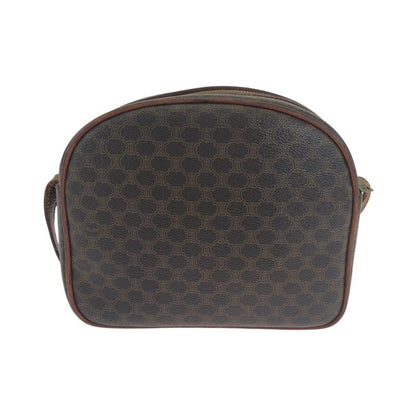 Celine Vintage Macadam Brown Gold Hardware PVC Shoulder Bag Pochette Women