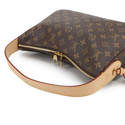 Louis Vuitton Monogram Slouchy PM Shoulder Bag Brown RFID