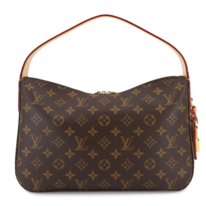 Louis Vuitton Monogram Slouchy PM Shoulder Bag Brown RFID