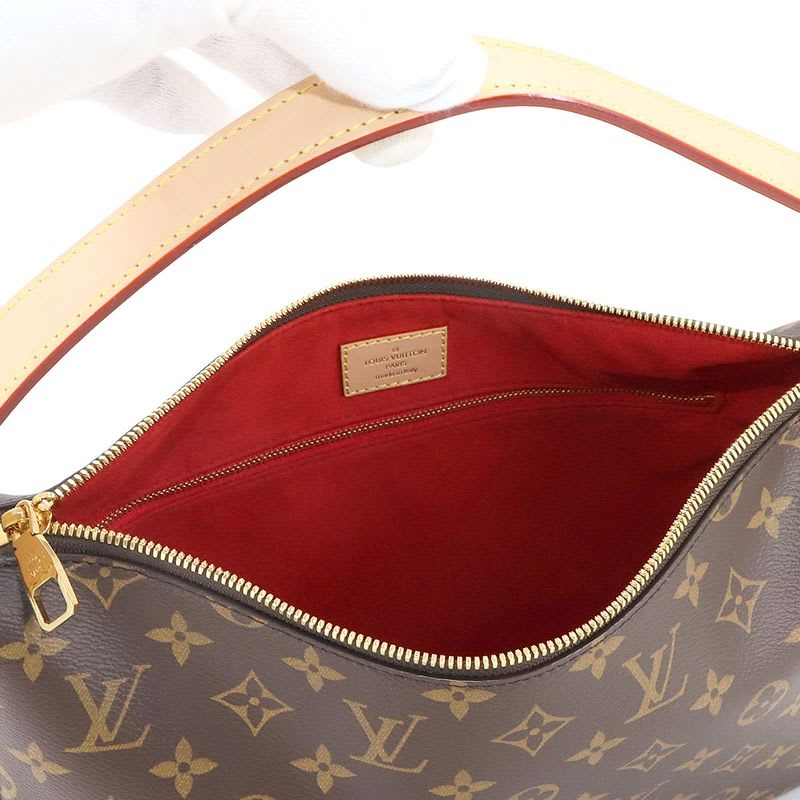 Louis Vuitton Monogram Slouchy PM Shoulder Bag Brown RFID