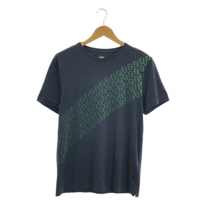 Fendi | Cotton Ff Logo T-Shirt | M | Navy Green | Men's