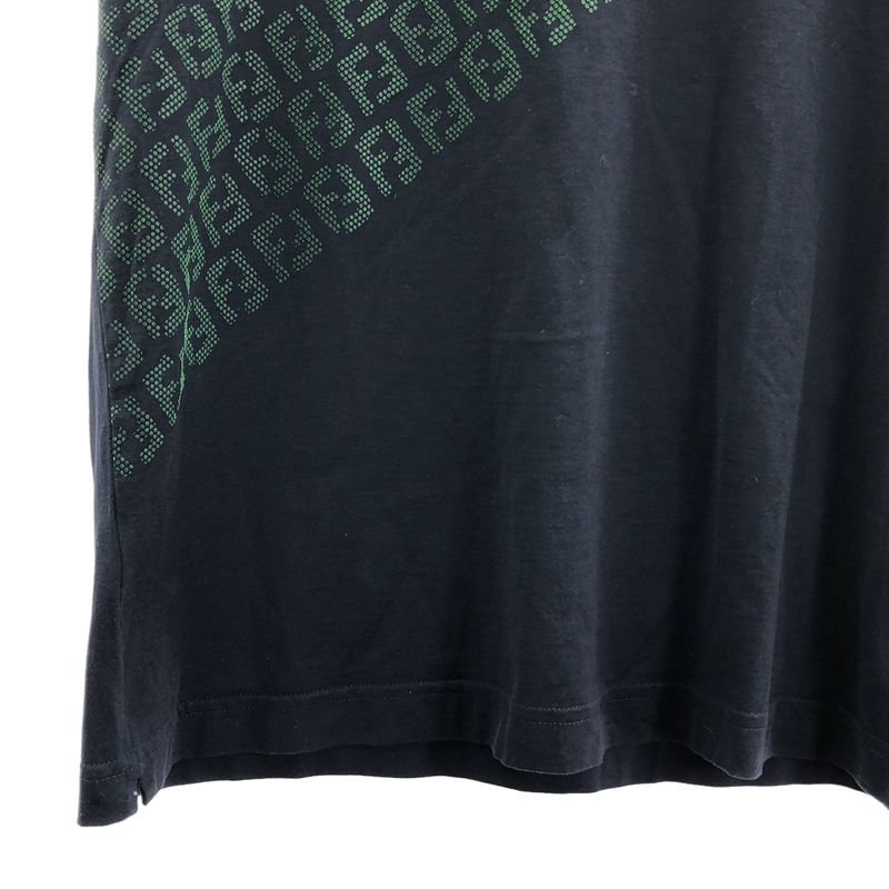 Fendi | Cotton Ff Logo T-Shirt | M | Navy Green | Men's