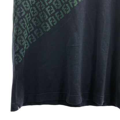 Fendi | Cotton Ff Logo T-Shirt | M | Navy Green | Men's