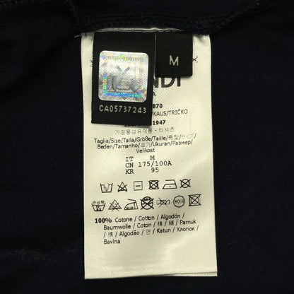 Fendi | Cotton Ff Logo T-Shirt | M | Navy Green | Men's
