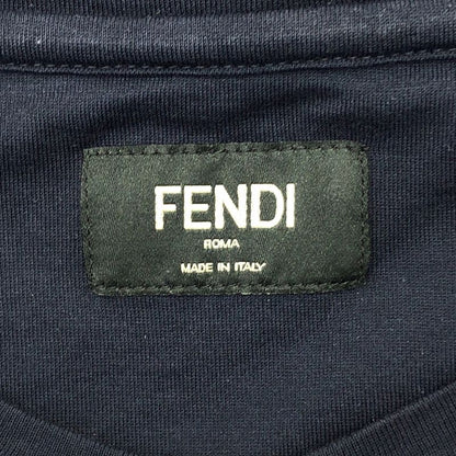 Fendi | Cotton Ff Logo T-Shirt | M | Navy Green | Men's