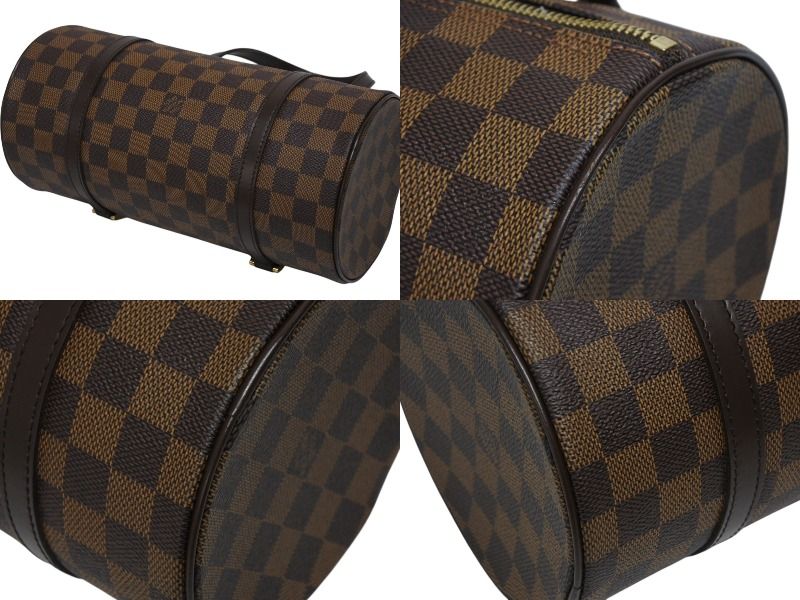 Louis Vuitton Handbag Papillon 30 Damier Canvas Brown Gold 4 — view 7