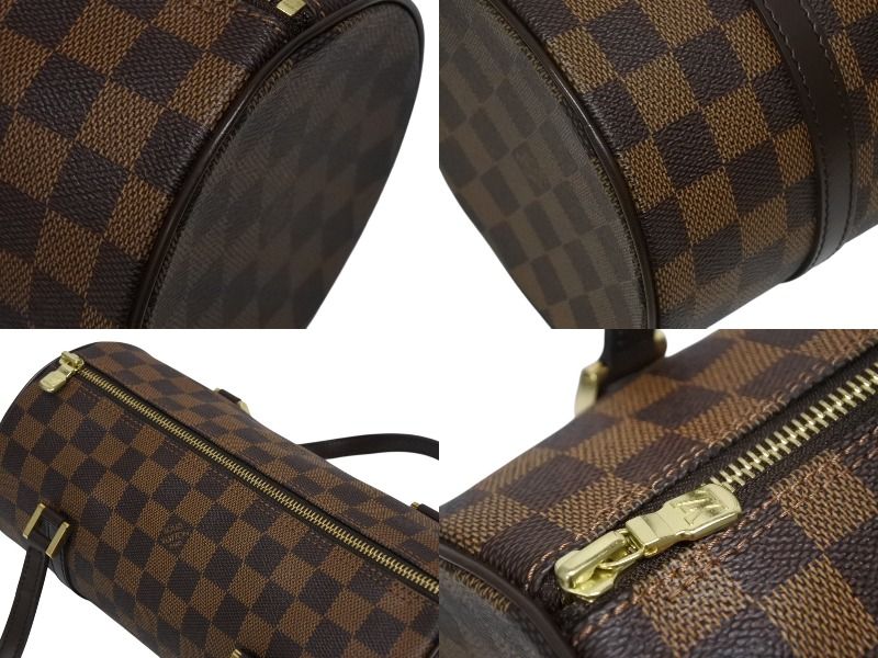 Louis Vuitton Handbag Papillon 30 Damier Canvas Brown Gold 4 — view 8