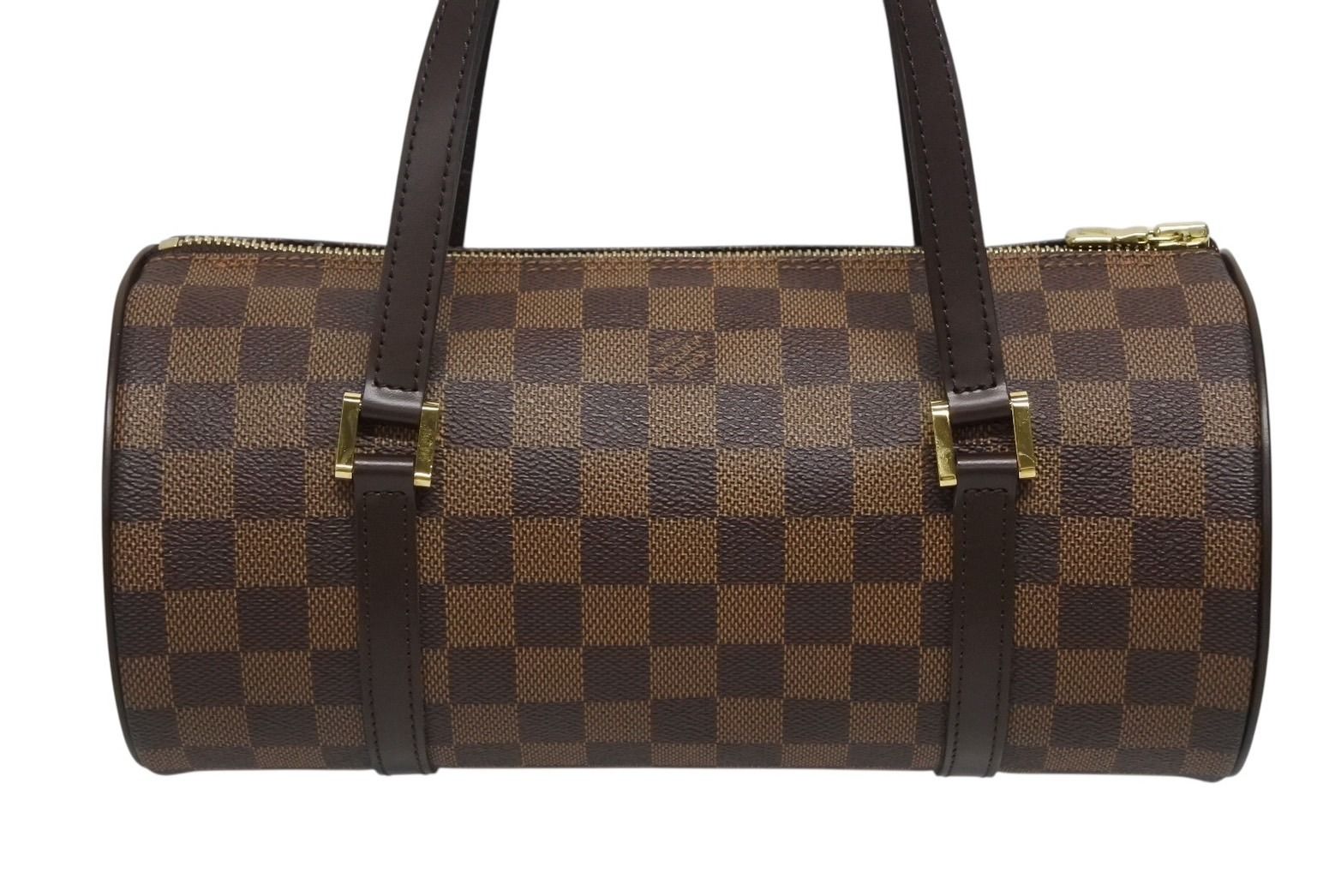 Louis Vuitton Handbag Papillon 30 Damier Canvas Brown Gold 4 — view 3