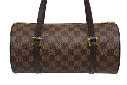 Louis Vuitton Handbag Papillon 30 Damier Canvas Brown Gold 4 — view 3
