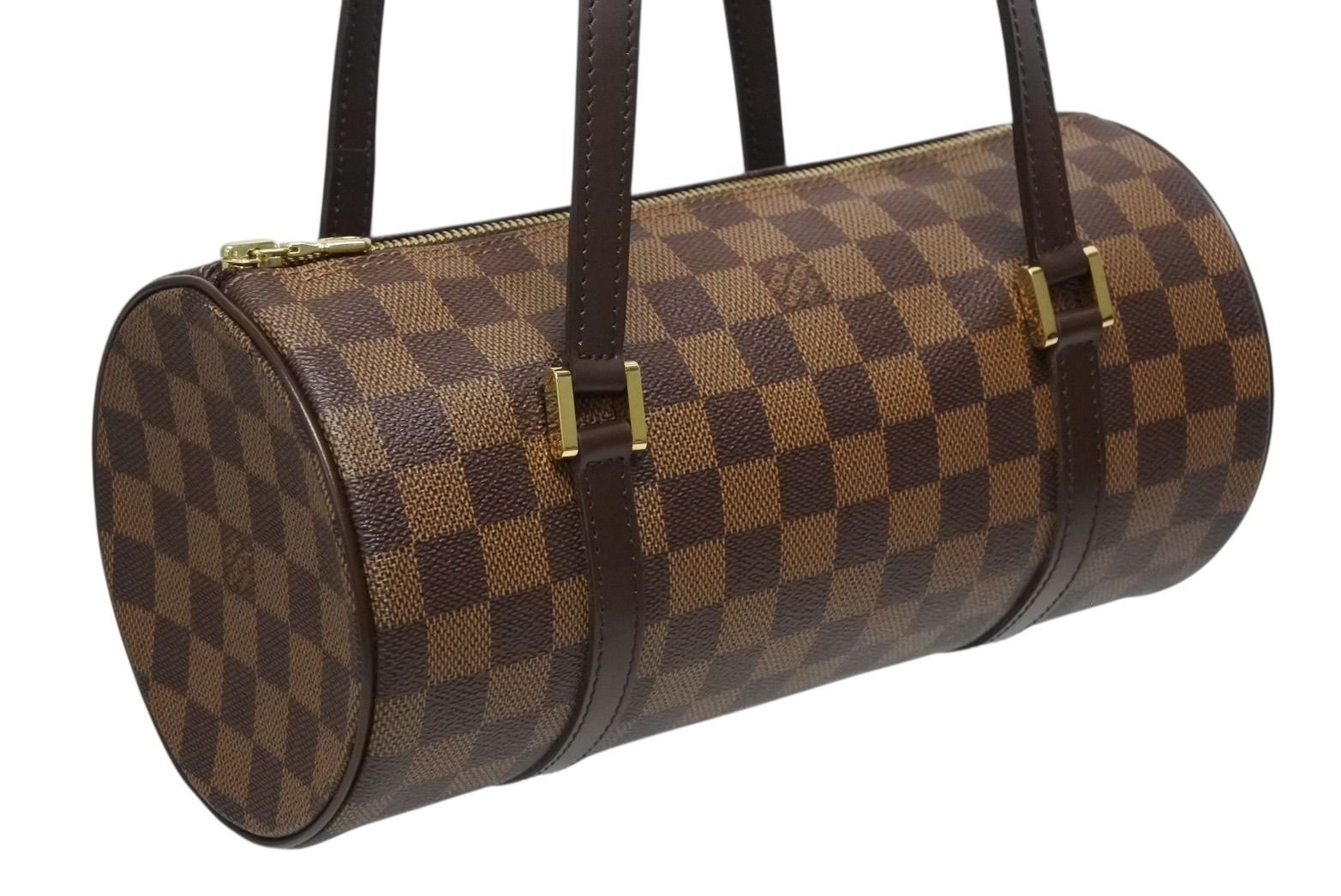 Louis Vuitton Handbag Papillon 30 Damier Canvas Brown Gold 4 — view 4