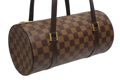 Louis Vuitton Handbag Papillon 30 Damier Canvas Brown Gold 4 — view 4