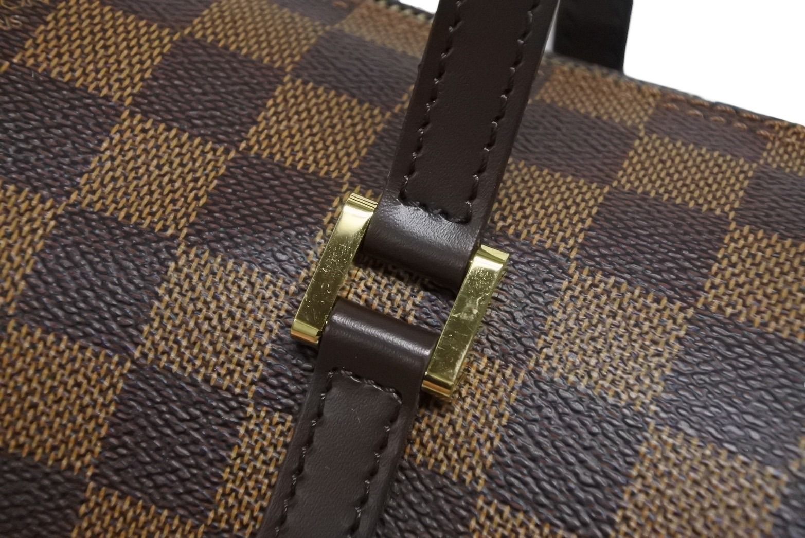 Louis Vuitton Handbag Papillon 30 Damier Canvas Brown Gold 4 — view 5