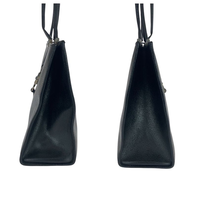Gucci Jackie Black Silver Hardware Leather 002 1074 Tote Bag Shoulder Bag Women