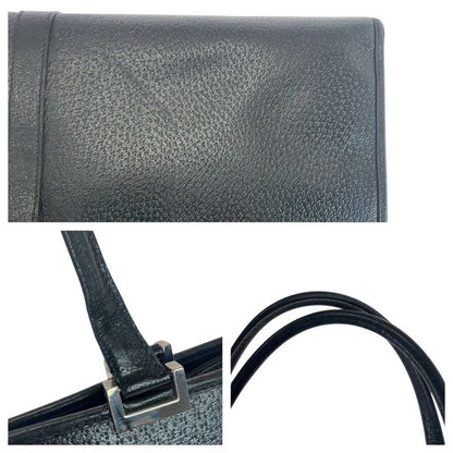 Gucci Jackie Black Silver Hardware Leather 002 1074 Tote Bag Shoulder Bag Women