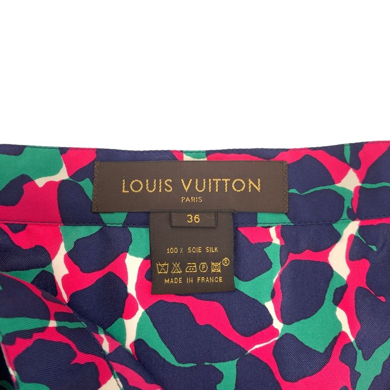 Louis Vuitton Size 36 Multicolor Silk Skirt Knee Length Women's 506410