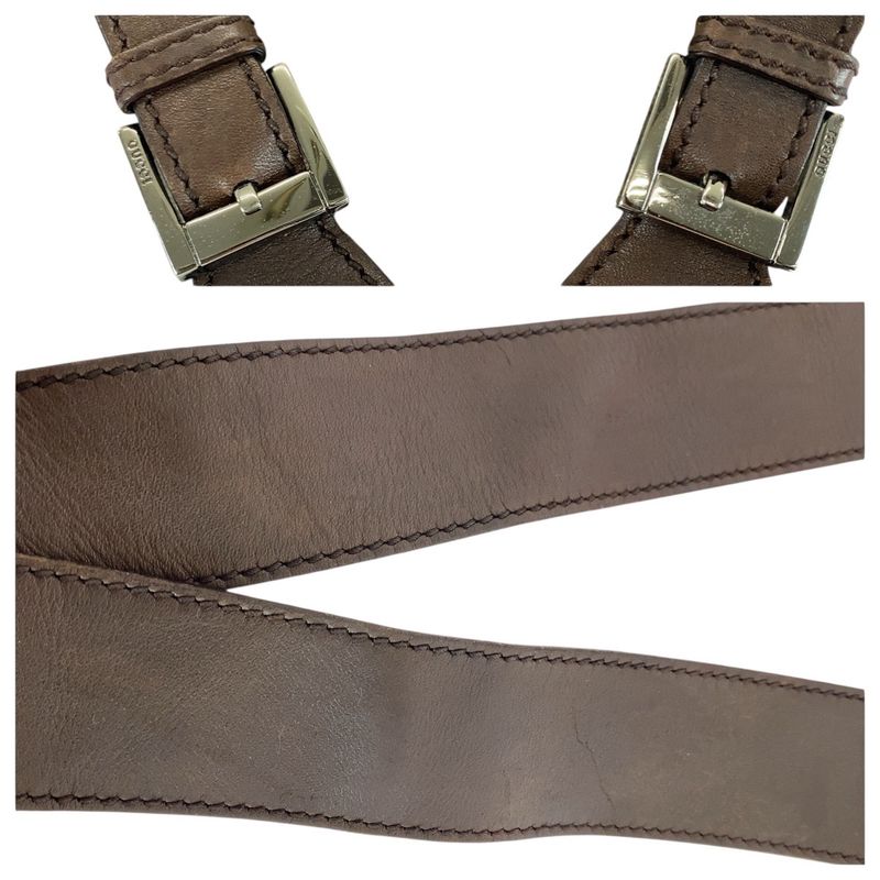 Gucci Beige Brown Silver Hardware GG Supreme Canvas Leather 92562 Shoulder Bag