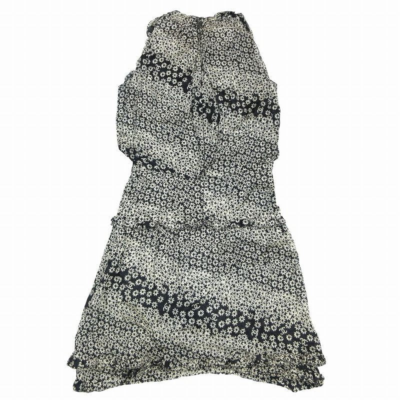 Chanel 03p P20716v12163 Camellia Daisy Pattern Sleeveless V-Neck Dress White