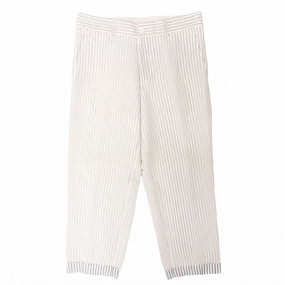 19ss Dior by Kim Jones Striped Slacks Pants Silk Organdy Bottoms 48 M White
