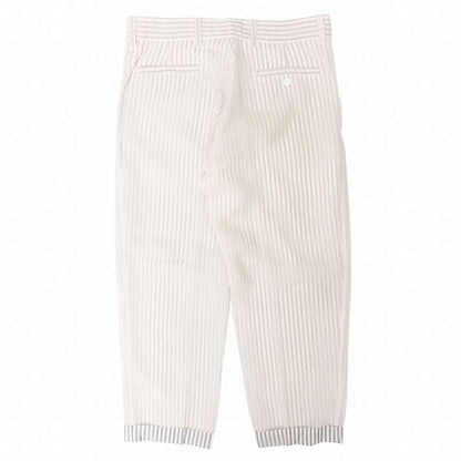 19ss Dior by Kim Jones Striped Slacks Pants Silk Organdy Bottoms 48 M White