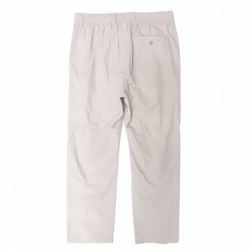 Hermes Easy Pants Cotton Button Fly Cropped Tapered Bottoms 44 L Off White Men's