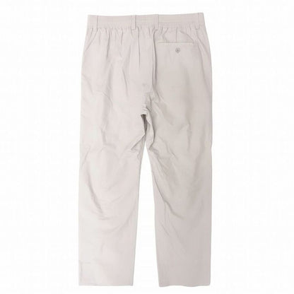 Hermes Easy Pants Cotton Button Fly Cropped Tapered Bottoms 44 L Off White Men's