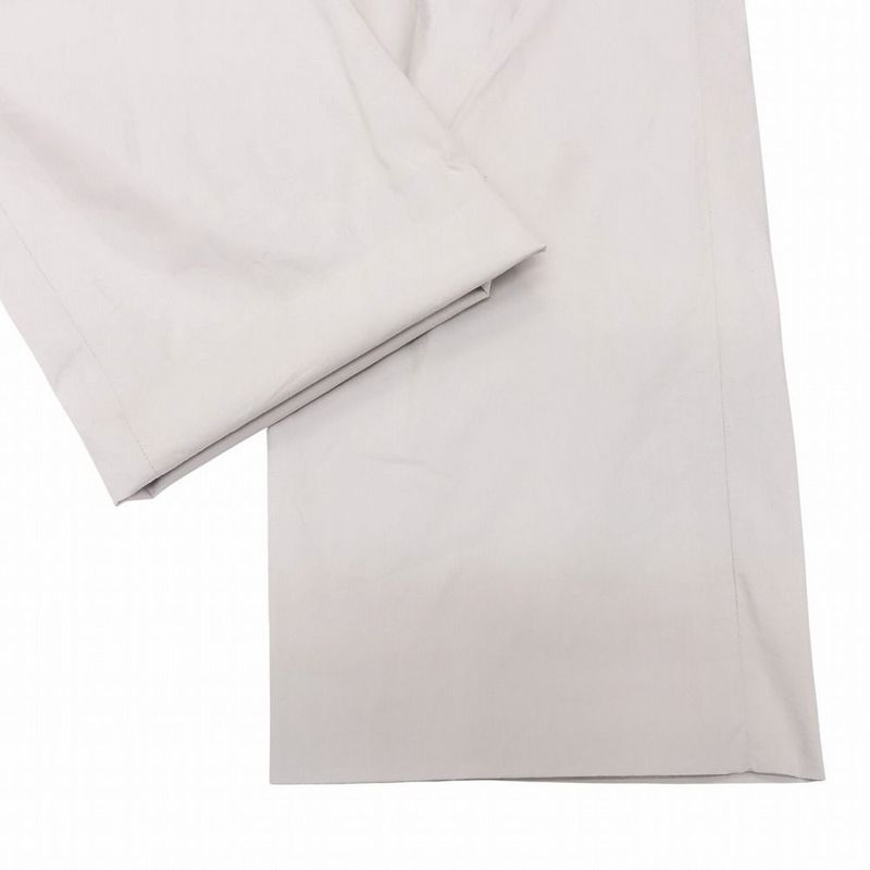 Hermes Easy Pants Cotton Button Fly Cropped Tapered Bottoms 44 L Off White Men's